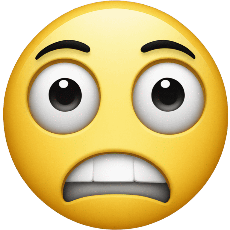 yellow face emoji turns with surprised look emoji