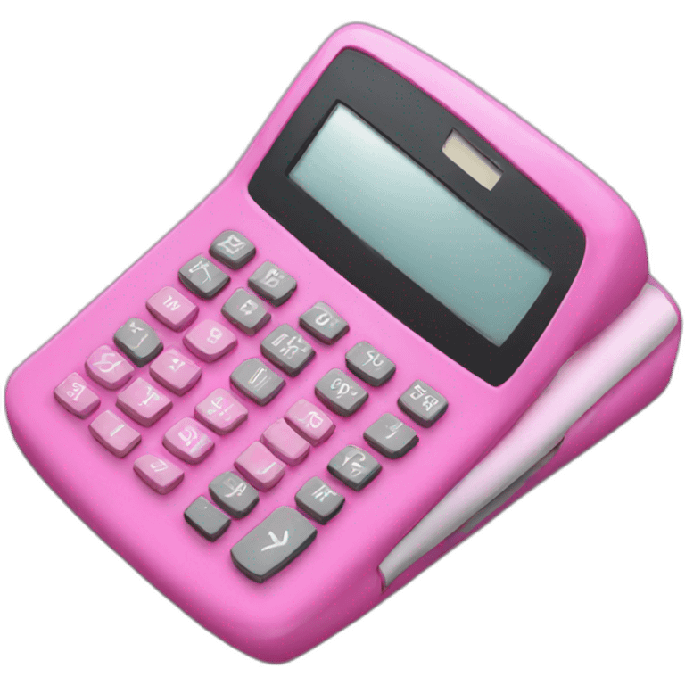 pink calculator emoji