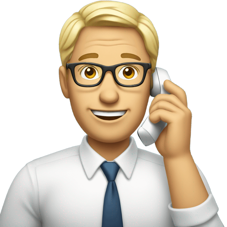 realtor talking on cell phone wearing glasses  emoji