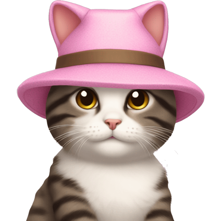 cute cat in cute hat emoji