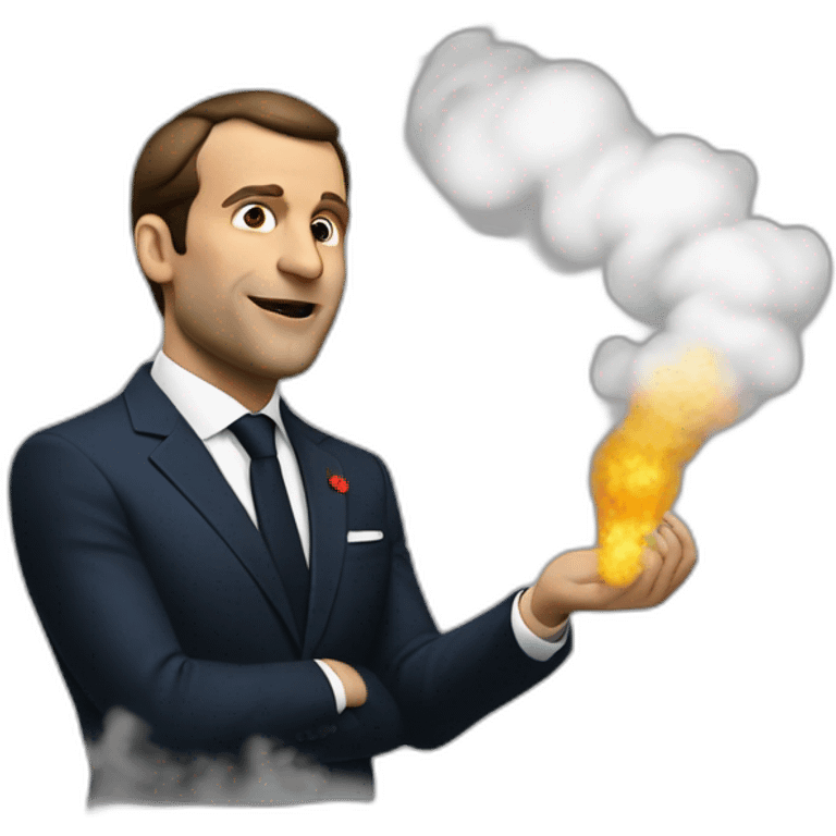 macron smoke emoji