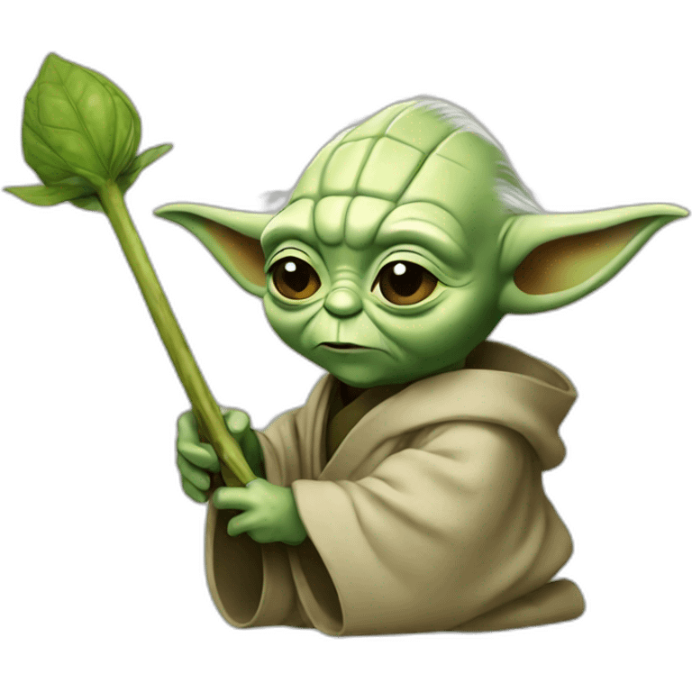 Yoda tomando mate emoji