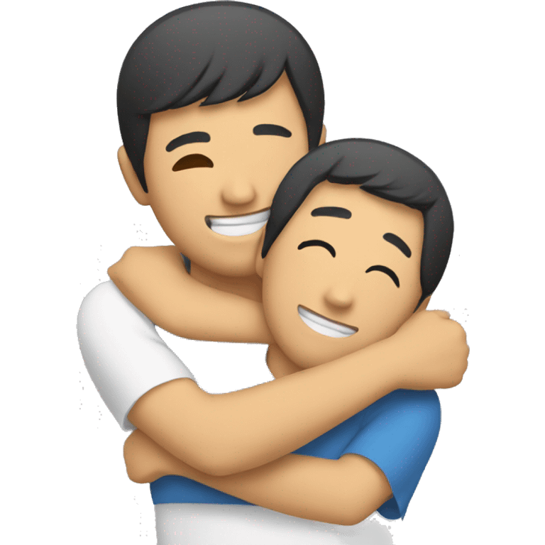 Asians hug emoji