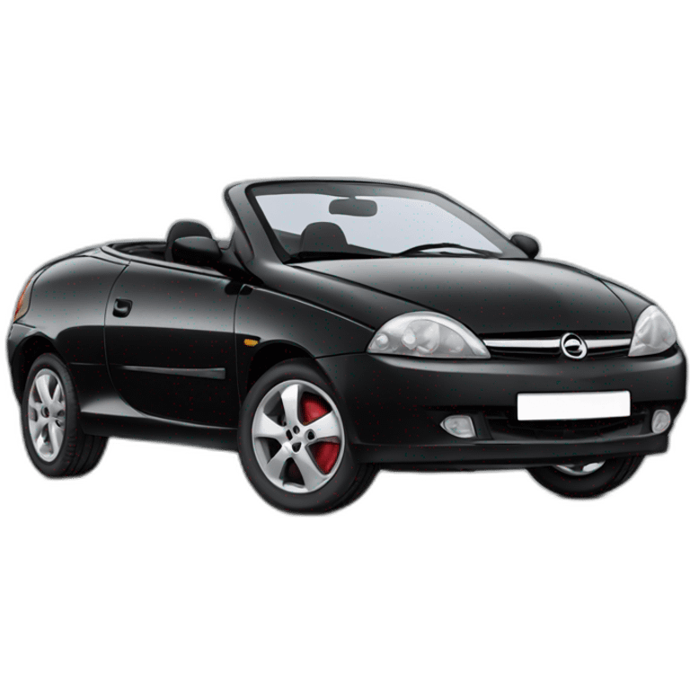 Black Opel Tigra cabrio emoji