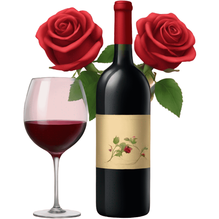 wine and roses emoji