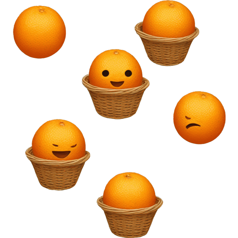 Orange in basket  emoji