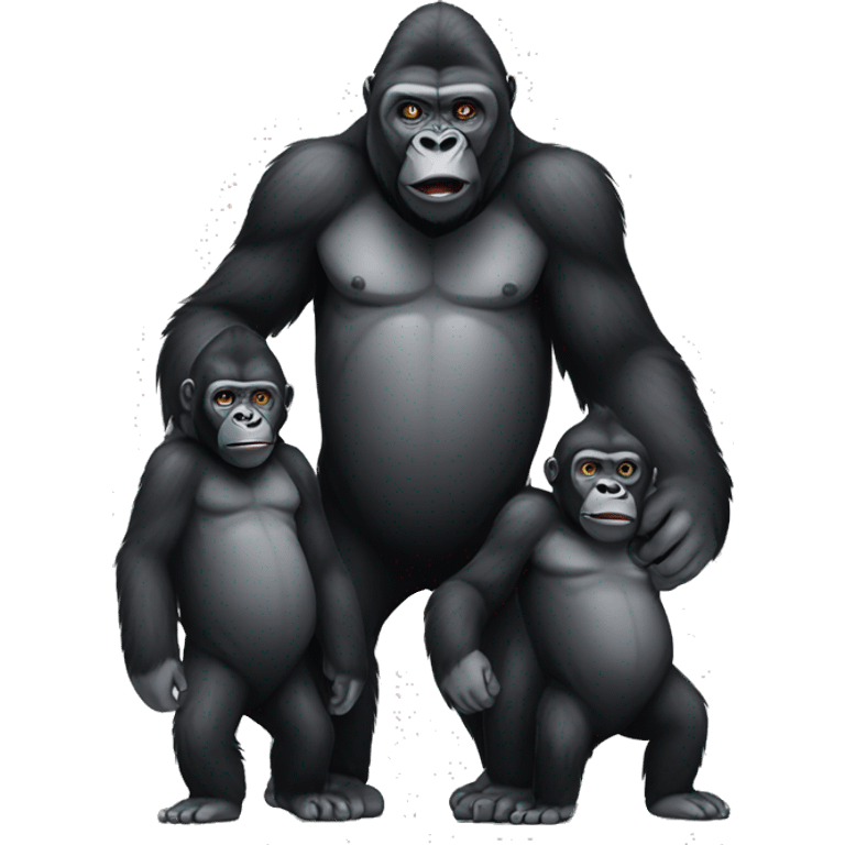 Gorilla family  emoji