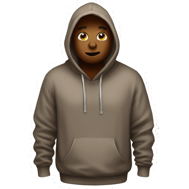 Poop wearing a hoodie emoji