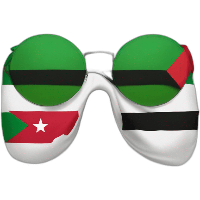 Luffy muslim sunglasses Palestine take flag emoji