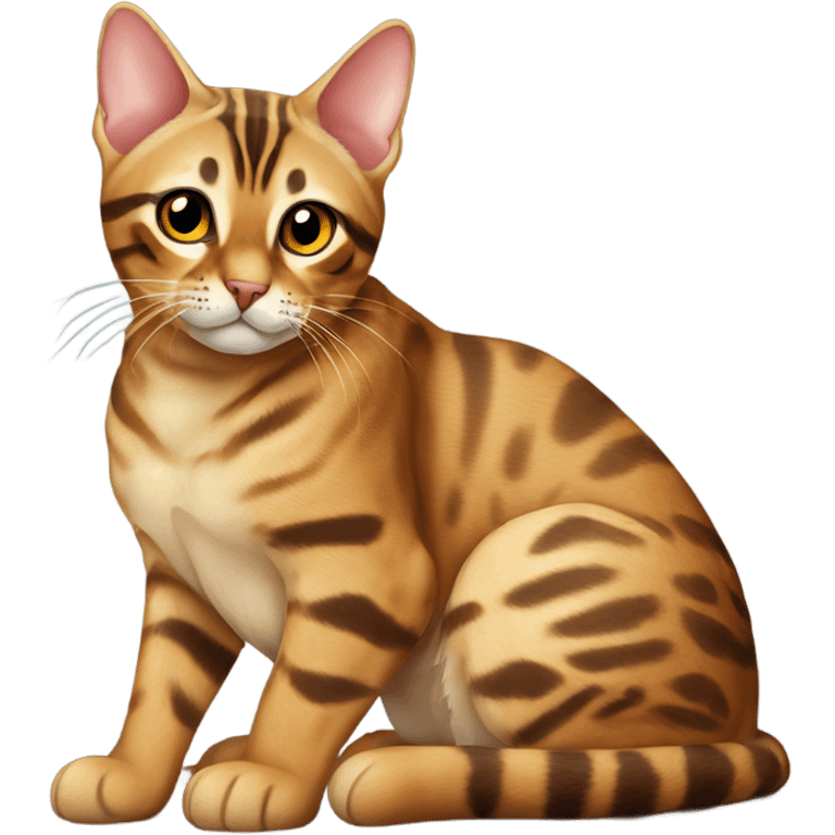 bengal cat sitting  emoji