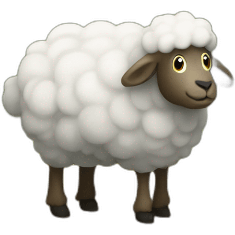 A sheep in the wood emoji