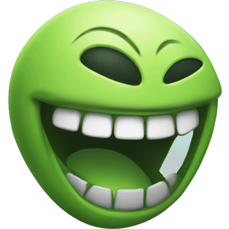 An alien laughing emoji