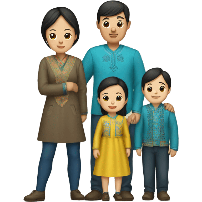 Kazakh family emoji