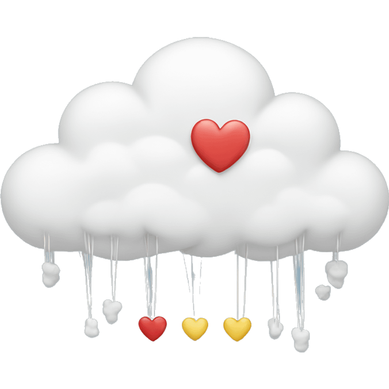 Cloud with heart strings attached  emoji