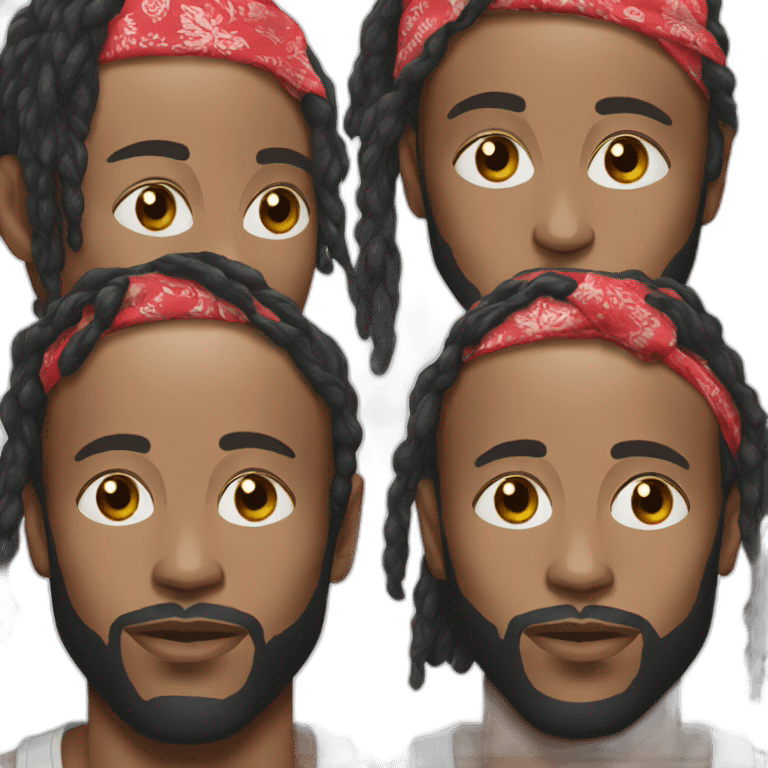 Jpegmafia wearing a bandana emoji