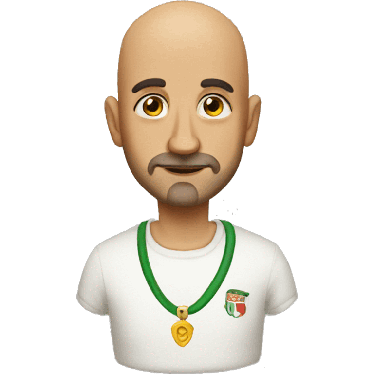 Italian bald man wearing tattoos  emoji