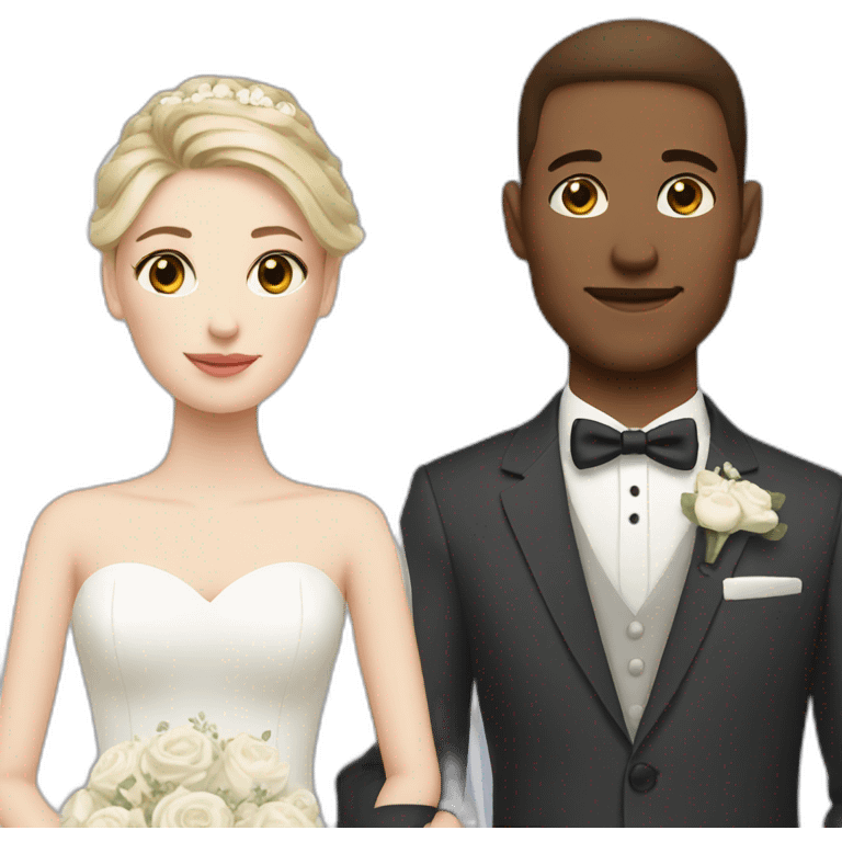 wedding couple with fair skin emoji