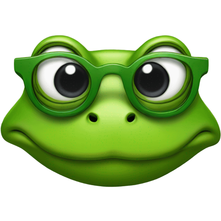 frog with glassses emoji