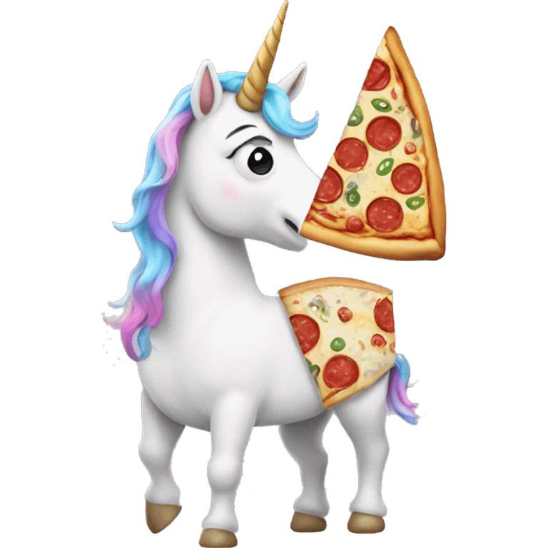 unicorn with pizza emoji