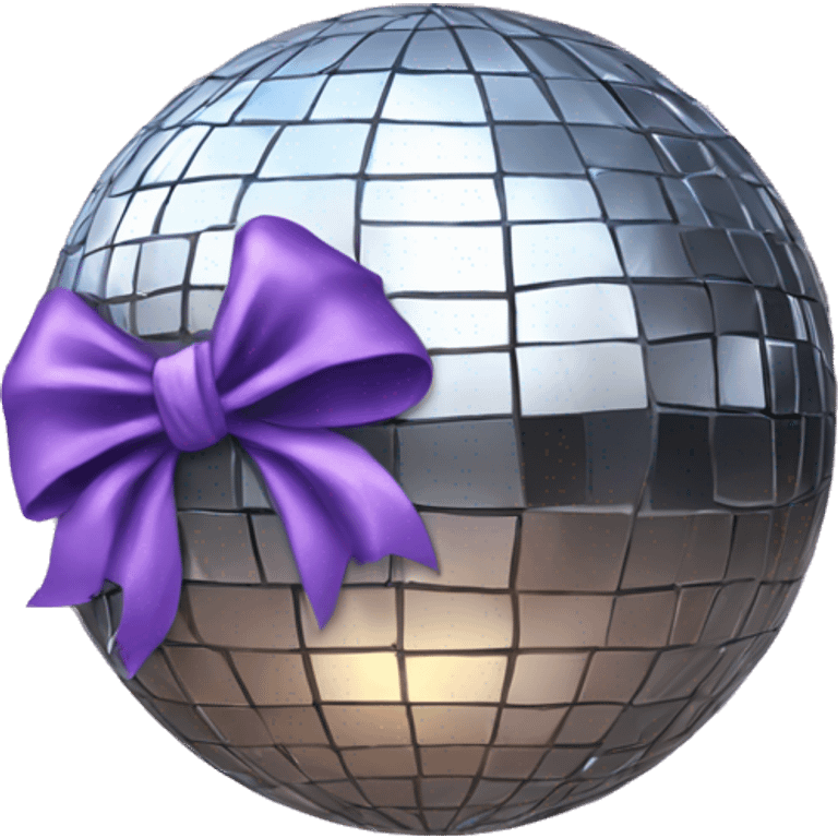 disco ball with a bow  emoji