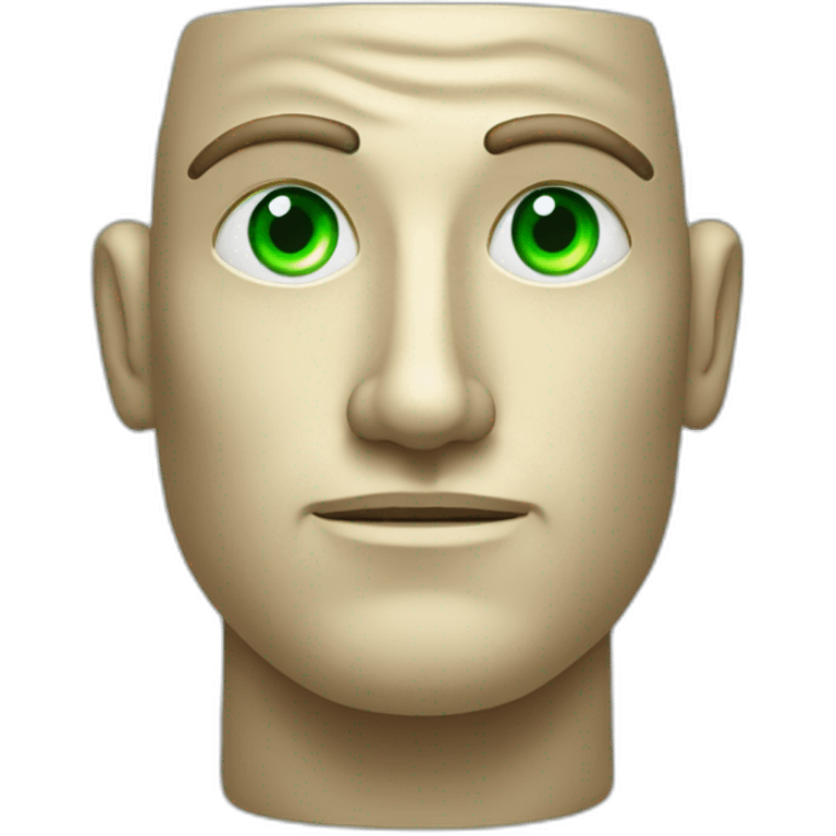 Bitcoin man green eye emoji