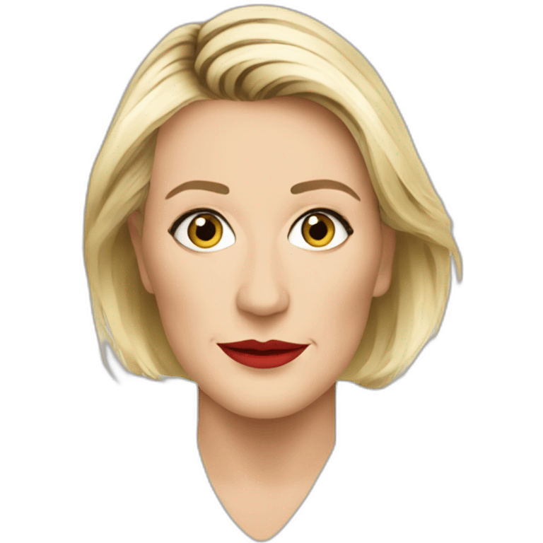 Marine lepen avec maquillage emoji