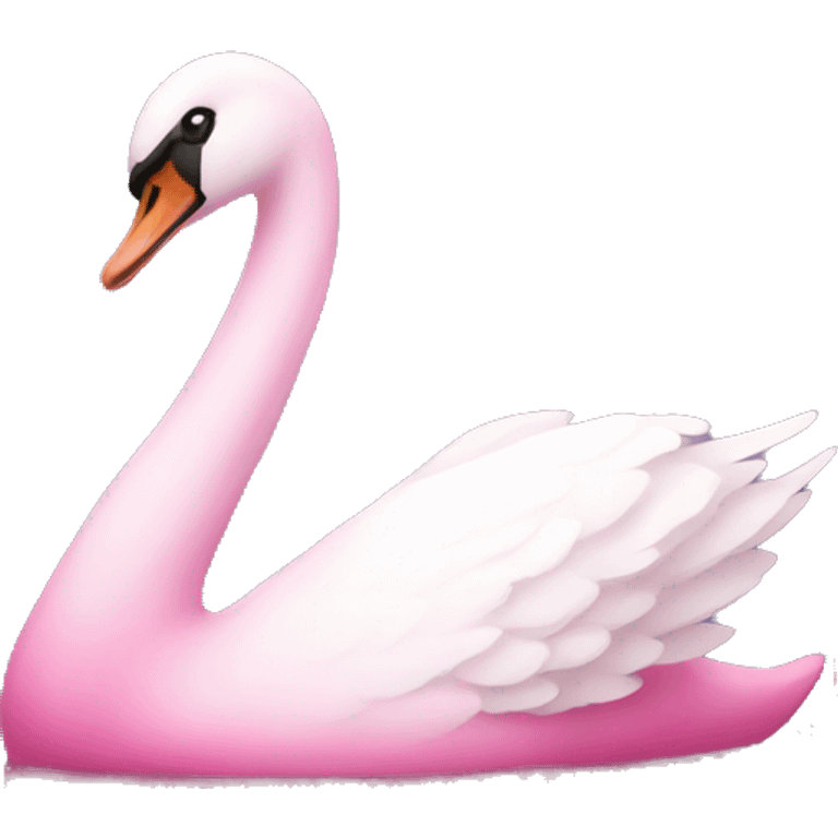 Pink swan emoji