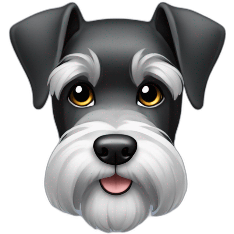 Black and silver Schnauzer emoji