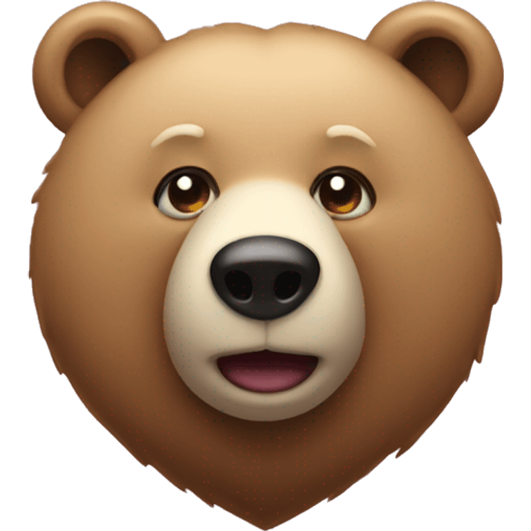 Heart eye bear emoji