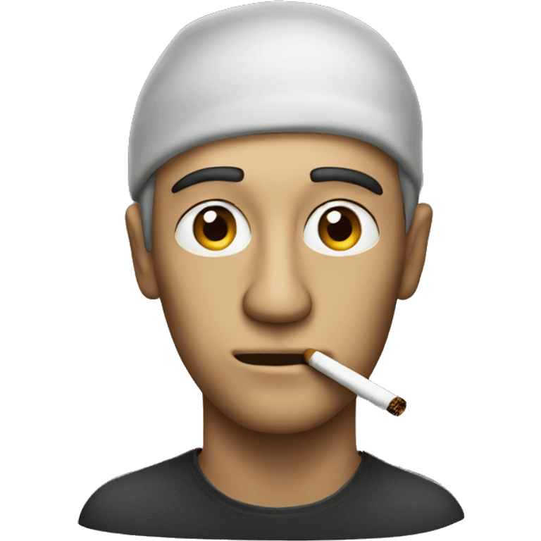 man smoking cigarette emoji