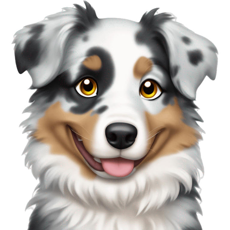 Blue Merle Australian shepherd puppy emoji