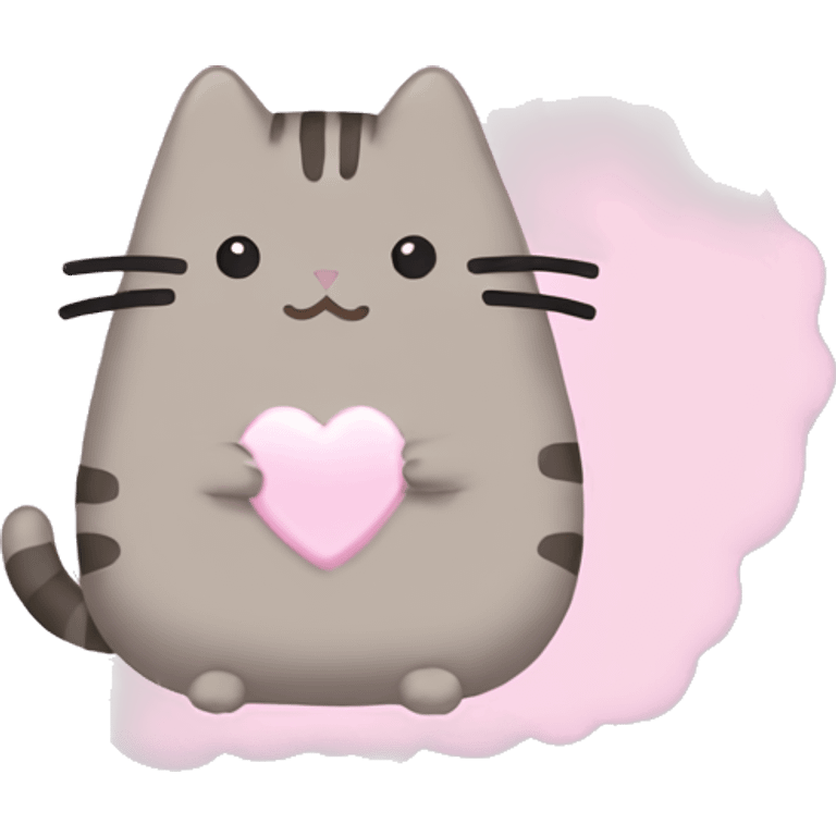 pusheen light pink emoji