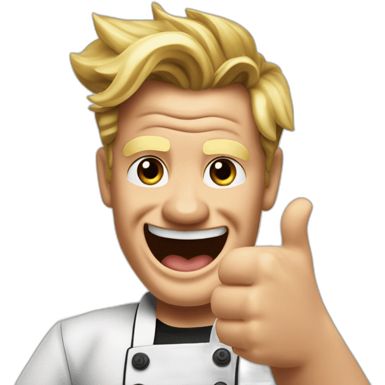 gordon ramsey giving thumbs up, photo realistic emoji