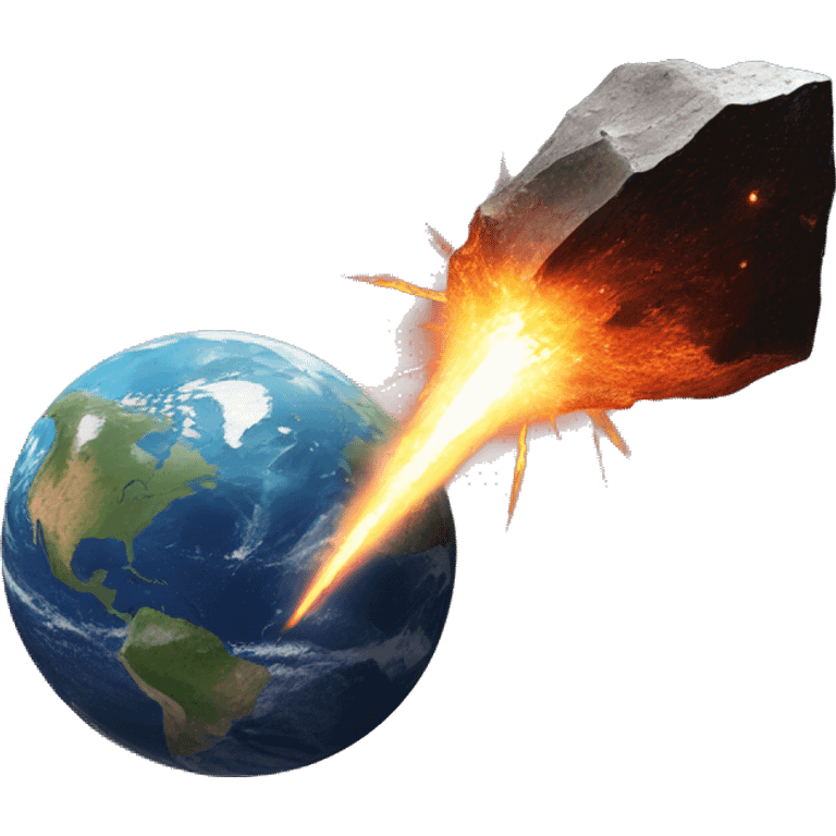 meteorite collides with the earth emoji