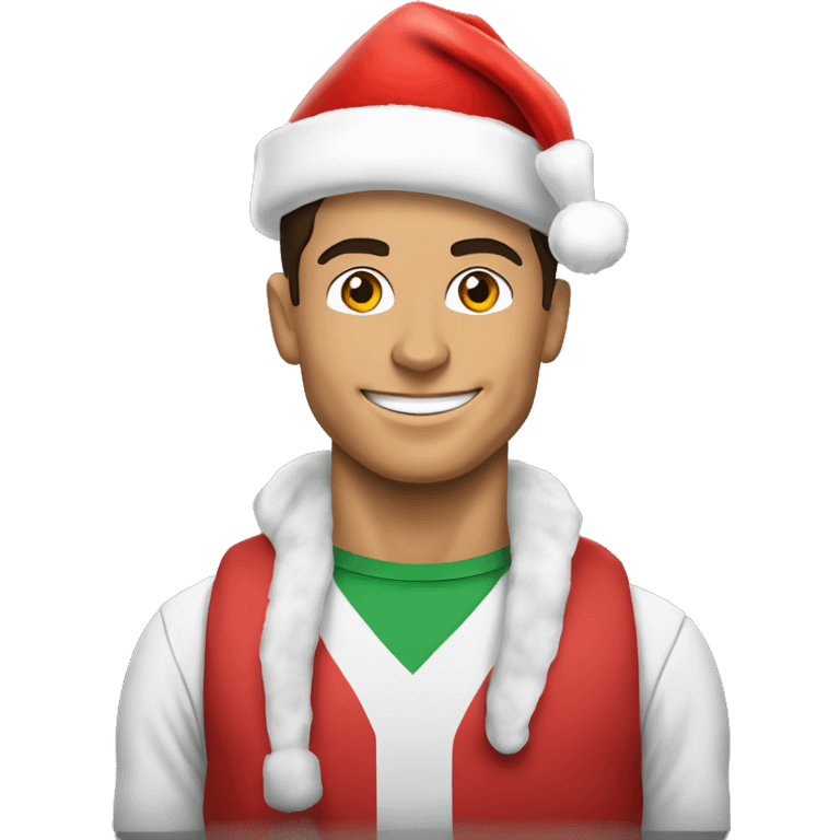 cristiano ronaldo with santa hat emoji