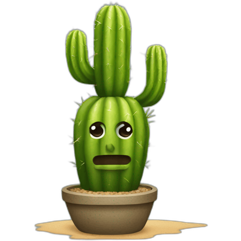 Cactus moai emoji