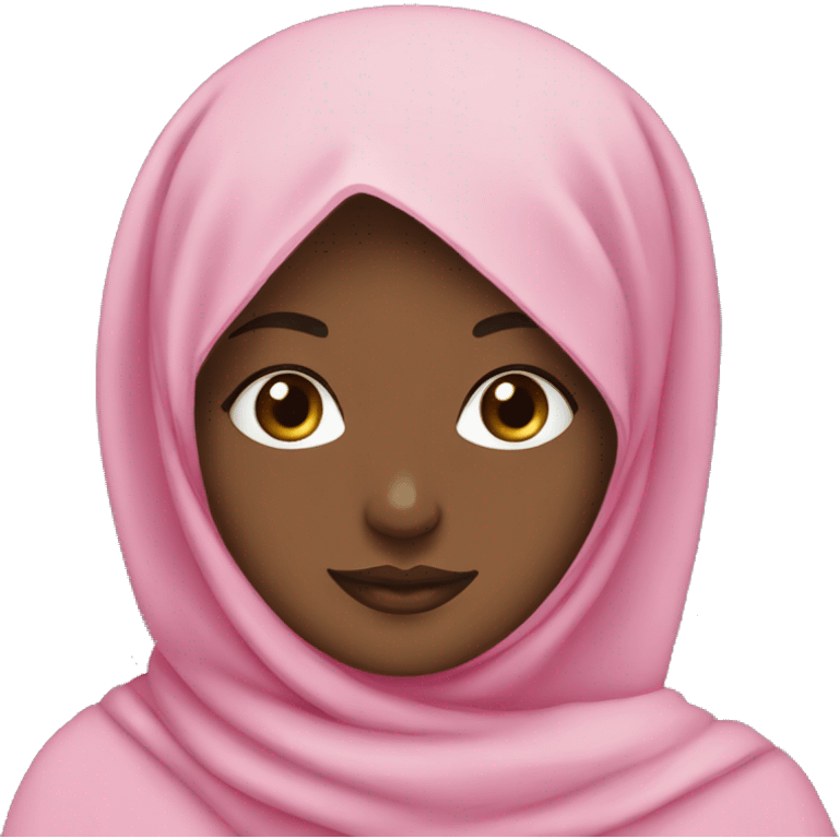 Hijabi with abaya pink emoji