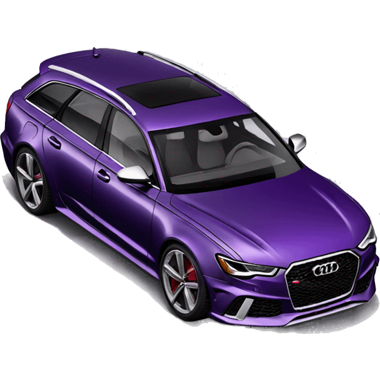 Dark-purple car Audi RS6 model emoji