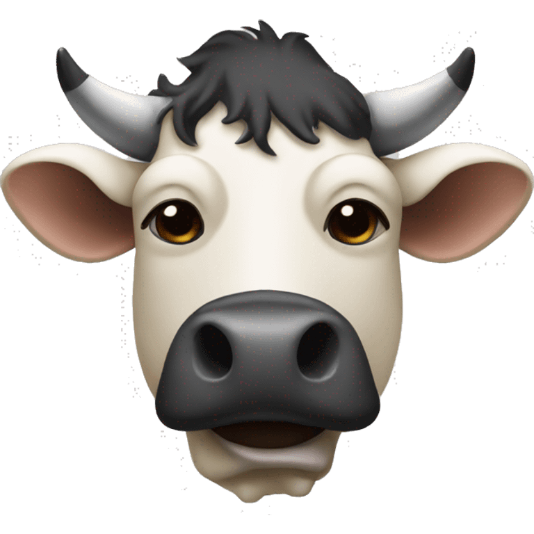 Cow with a mask emoji