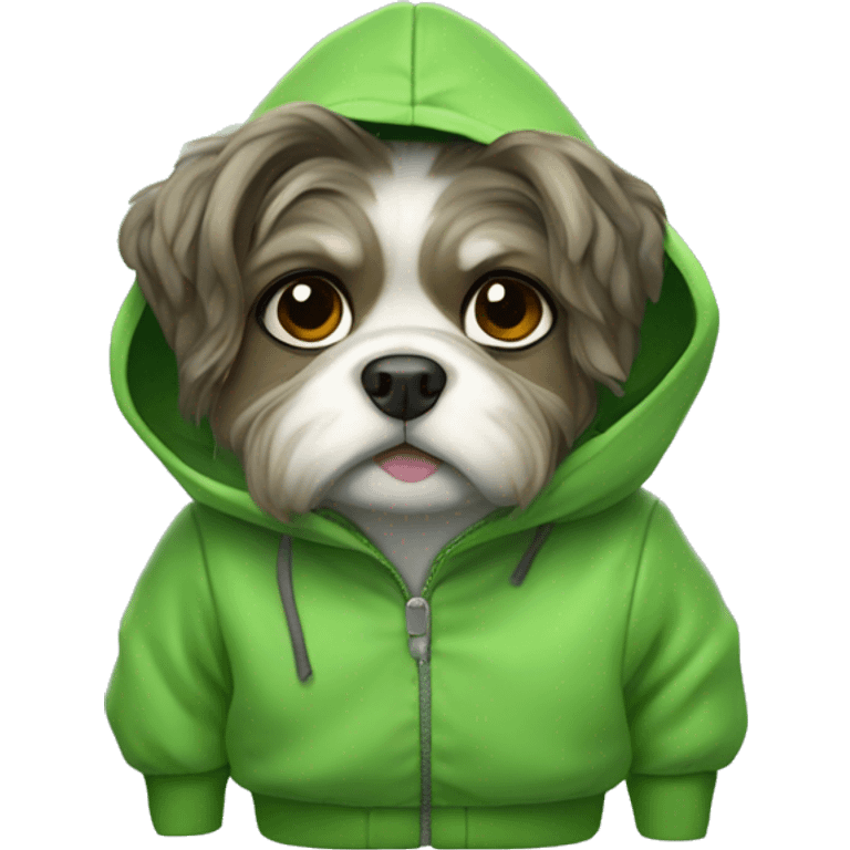 maltanese dog in frog jacket  emoji