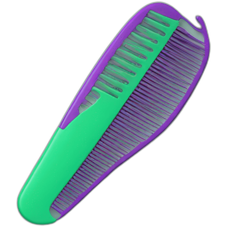 comb for hair green emoji