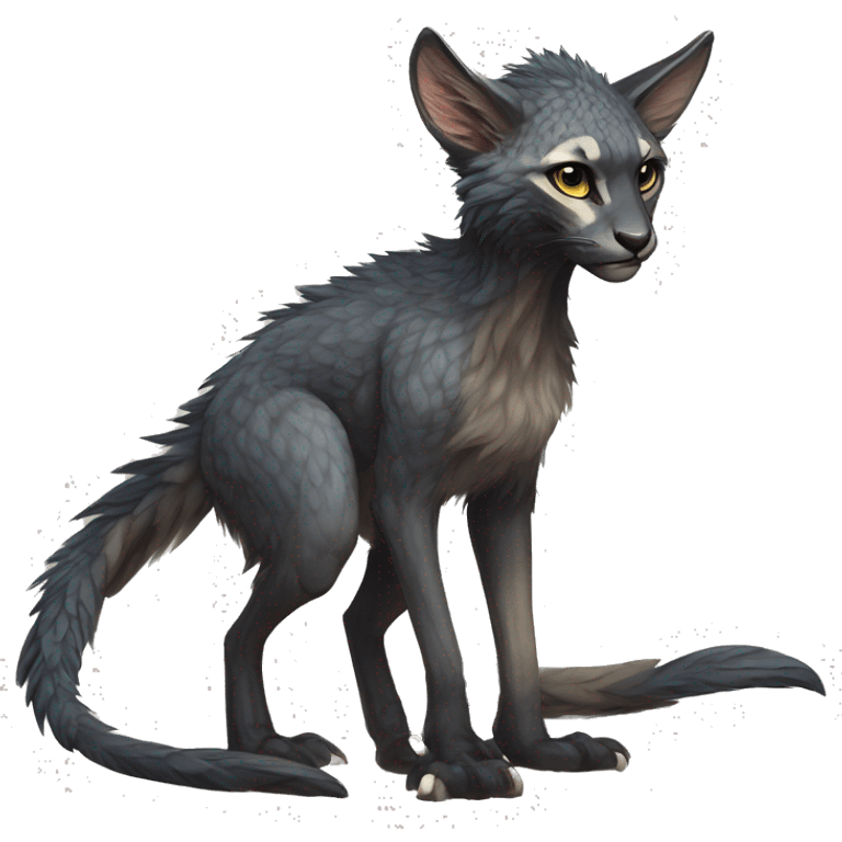 Modern Realistic Rare Fantasy Vernid-Trico-species by LiLaiRa full body emoji