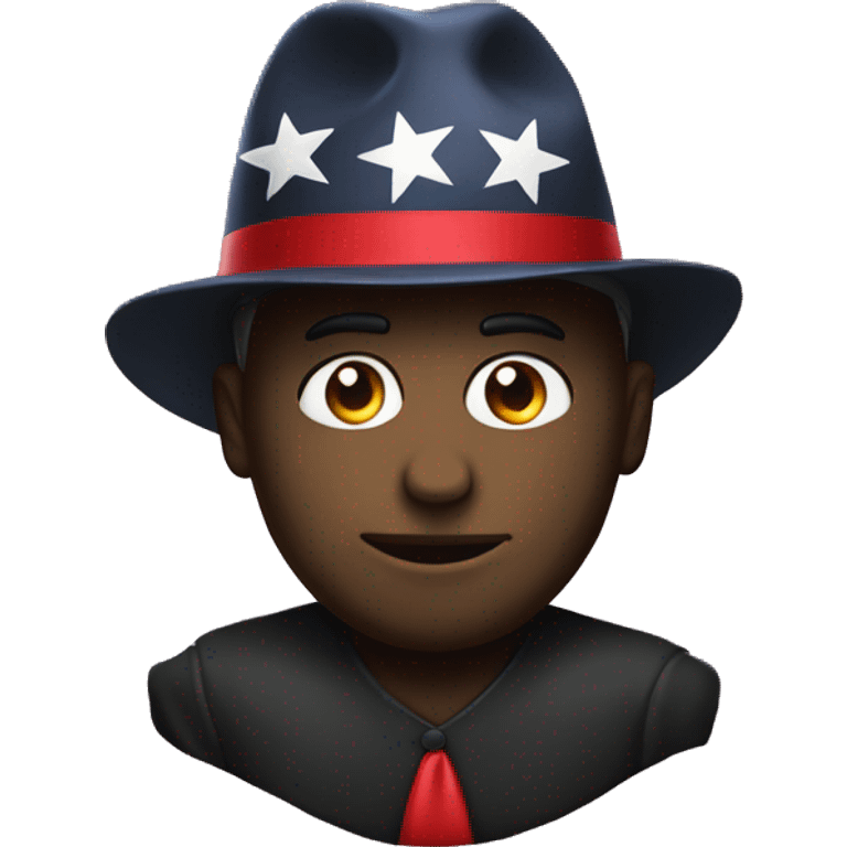 Dark moon emoji wearing maga hat  emoji