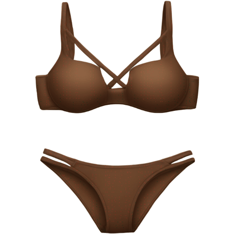 Brown bikini top and bottom  emoji