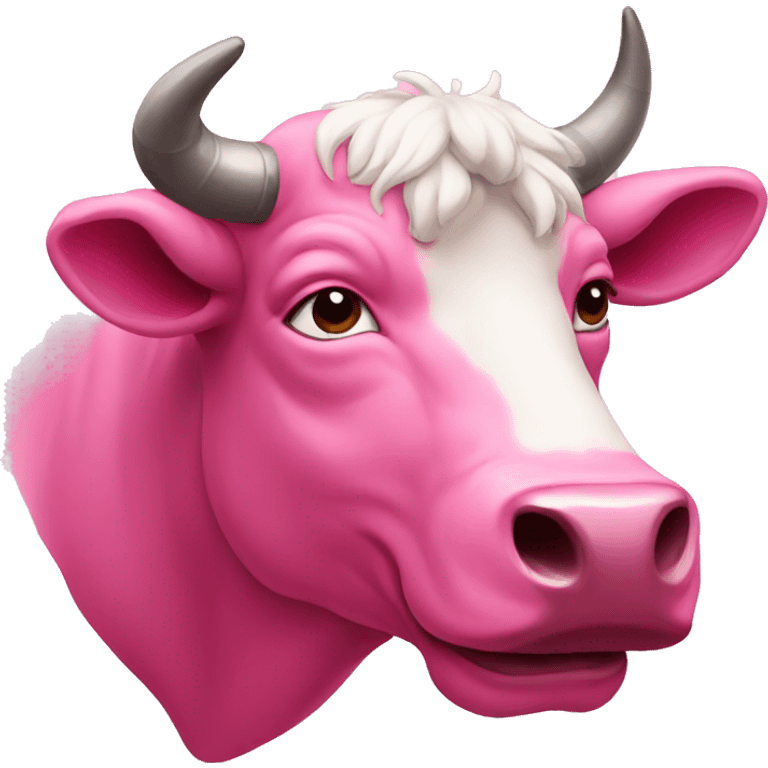 Pink bull emoji