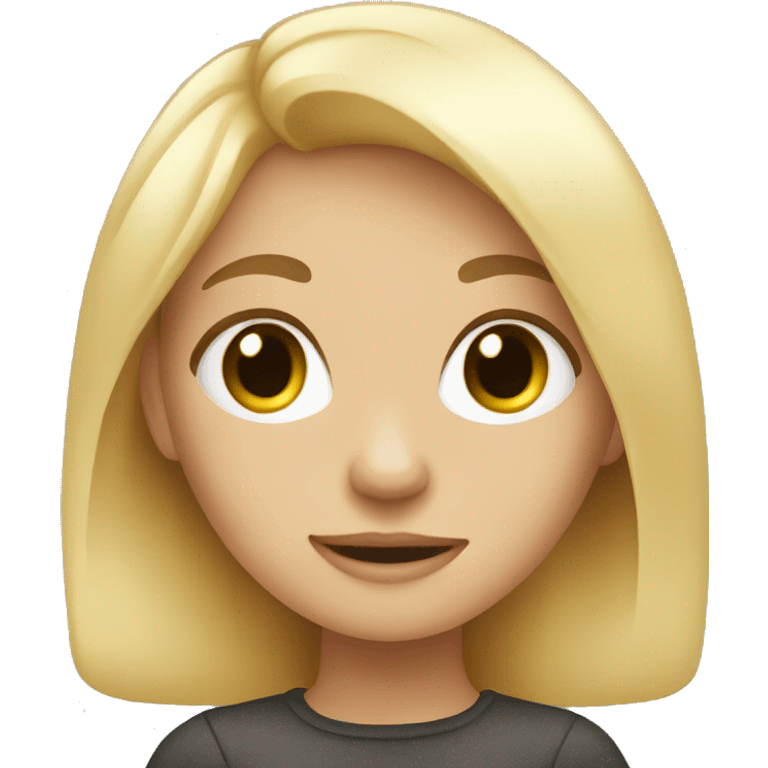 cute blonde girl emoji