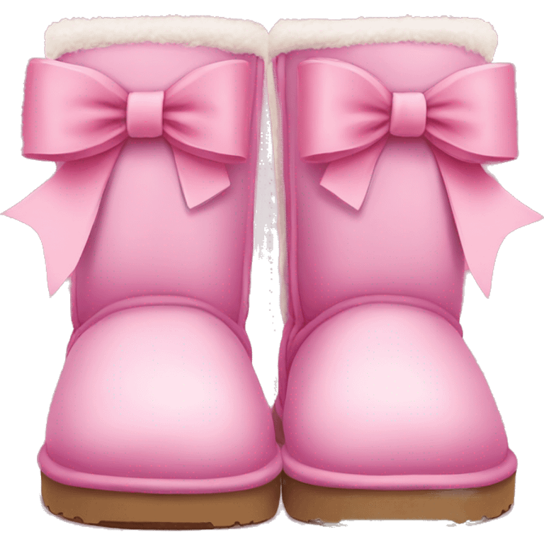 Pink bow uggs emoji