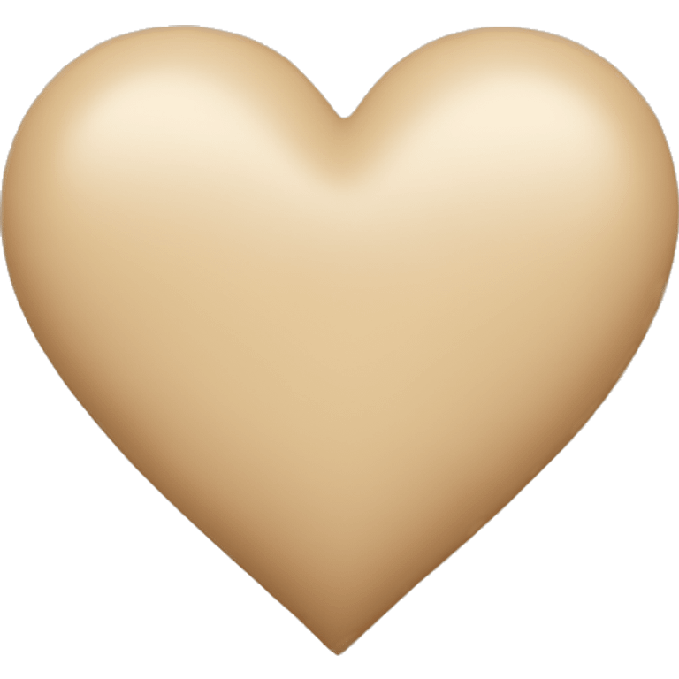 Beige heart  emoji