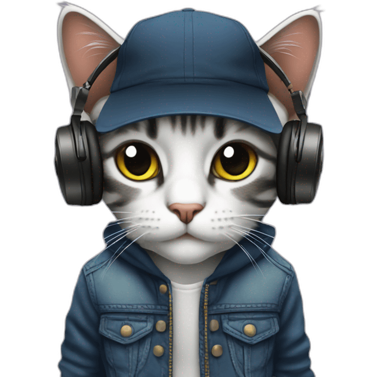 A dj cat emoji