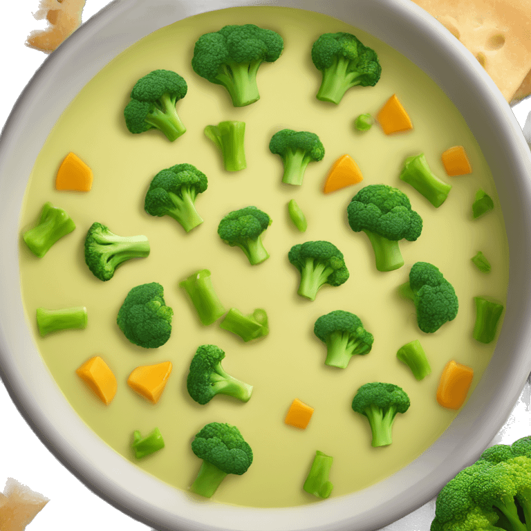 Broccoli cheddar soup emoji